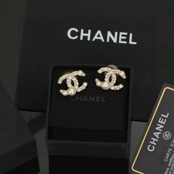 Authentic Chanel stud earrings - Picture 1 of 6